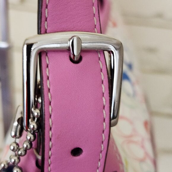 Nwot Coach Heritage Chelsea Signature Multi-Colored Shoulder Bag - Picture 6 of 16